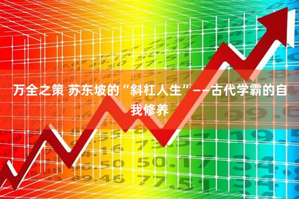 万全之策 苏东坡的“斜杠人生”——古代学霸的自我修养